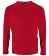 02071 Sporty Long Sleeve Performance T Shirt Red colour image